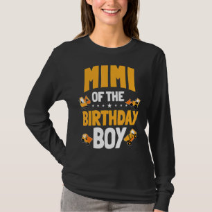 Mimi van de verjaardag jongen bouwvakker bday t-shirt