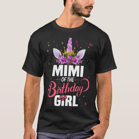 Mimi van de verjaardag meisje prinses bijpassende t-shirt (Voorkant)