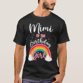 Mimi van de verjaardag meisje regenboog thema fami t-shirt (Voorkant)