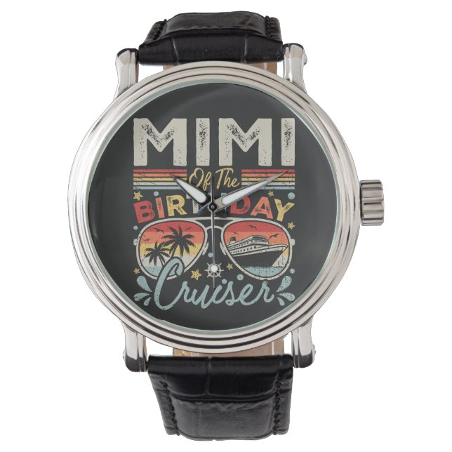 Mimi van de verjaardagscruiser vakantie Vintage Horloge (Voorkant)