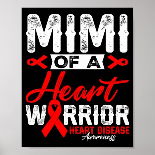 Mimi Van Een Hart Krijger Hartziekte Rode Lint M Poster (Voorkant)