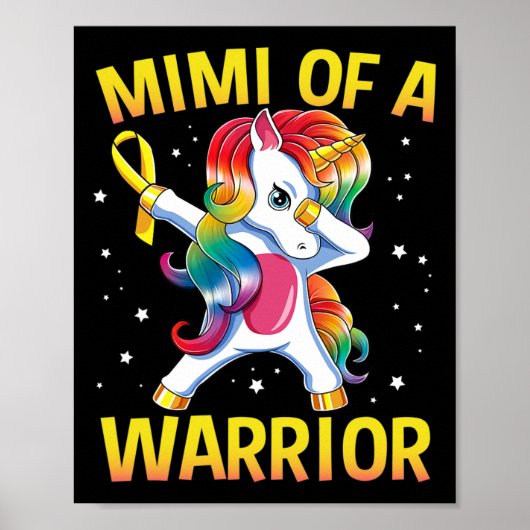 Mimi van een krijger op de kinderleeftijd kankerbe poster (Voorkant)