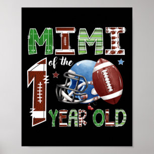 Mimi van het 1 jaar oude voetbal 1e jaar down Birt Poster