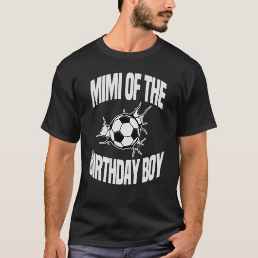 Mimi van het verjaardagsjongen voetbalteam bday pa t-shirt (Voorkant)
