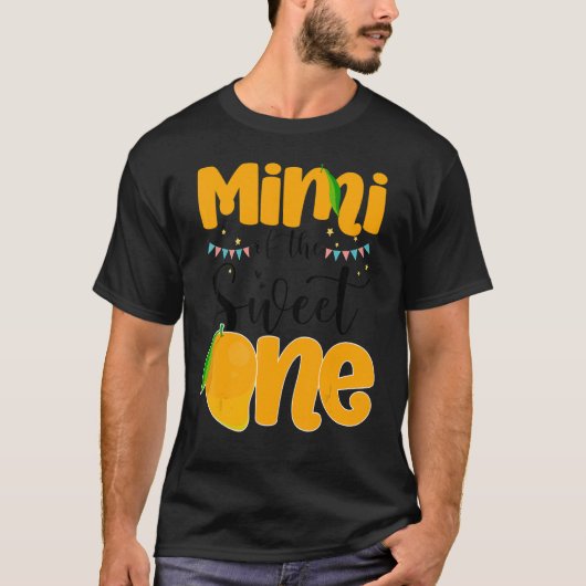 Mimi van het zoete mango-fruitthema 1ste geboorte t-shirt (Voorkant)