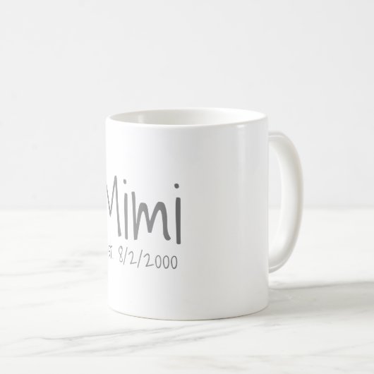 Mimi Vastgestelde datum Koffiemok (Voorkant rechts)