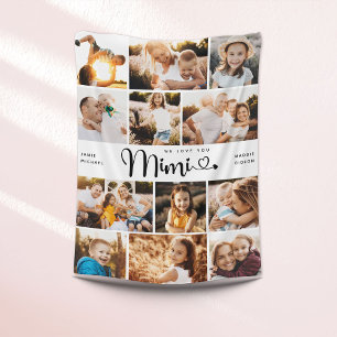 Mimi We houden van je hart Moderne fotocollage Fleece Deken