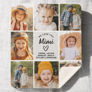 Mimi We houden van je hart Moderne fotocollage Sherpa Deken