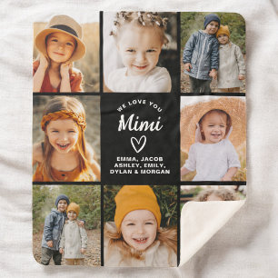 Mimi We houden van je hart Moderne fotocollage Sherpa Deken