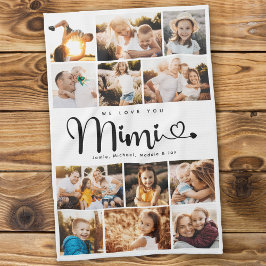 Mimi We houden van je hart Moderne fotocollage Theedoek