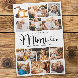 Mimi We houden van je hart Moderne fotocollage Theedoek