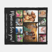 Mimi We houden van jullie kleinkinderen 10 Foto Co Fleece Deken (Voorkant (Horizontaal))