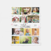 Mimi We Love You Gepersonaliseerde Harten Fleece Deken (Voorkant)