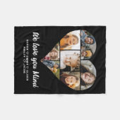 Mimi We Love You Heart Moderne Fotocollage Fleece Deken (Voorkant (Horizontaal))