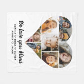 Mimi We Love You Heart Moderne Fotocollage Fleece Deken (Voorkant (Horizontaal))