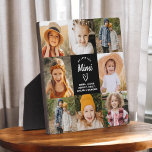 Mimi We Love You Hearts Moderne fotocollage Fotoplaat<br><div class="desc">De Mimi We Love You Heart Modern Photo Collage Plaque is een ontroerend en gepersonaliseerd geschenk dat je liefde voor je grootmoeder laat zien. Deze prachtig ontworpen plaquette is voorzien van een hartvormige fotocollage, zodat u uw favoriete familie afbeeldingen toe te voegen in een moderne en stijlvolle lay-out. Het oprechte...</div>