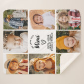 MiMi We Love You Hearts Moderne fotocollage Sherpa Deken (Voorkant (horizontaal))