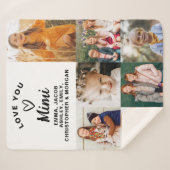 MiMi We Love You Hearts Moderne fotocollage Sherpa Deken (Voorkant (horizontaal))