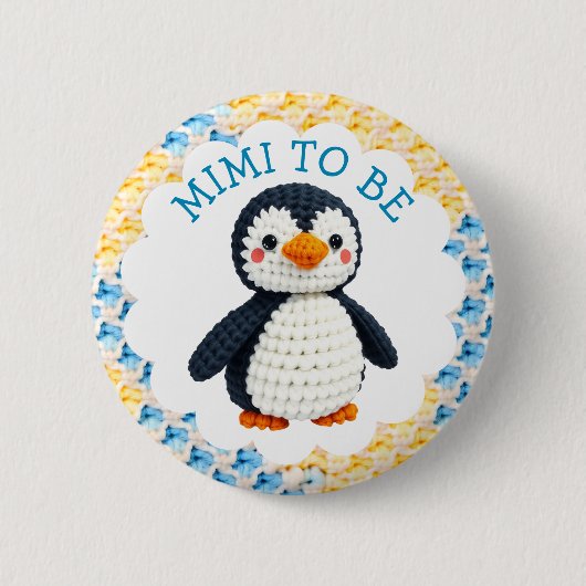 Mimi wordt | Jongens babyborrel Ronde Button 5,7 Cm (Voorkant)