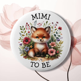 Mimi wordt | Woodland thema Baby shower Button