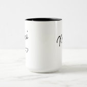 Mimi Zwart en Wit Minimalistische Oprichtingsjaar  Mok (Midden)
