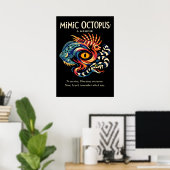 Mimic Octopus Identiteit Metaphorische Kunst Poster (Thuiskantoor)