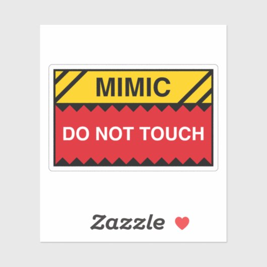 Mimic Raak teken geen grappige tafelblad RPG Sticker (Vel)