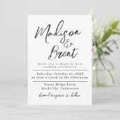 Mimimalist Eenvoudige Niet Foto Bruiloft Dag Uitno Save The Date (Staand voorkant)