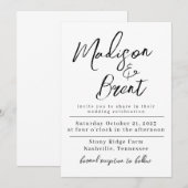 Mimimalist Eenvoudige Niet Foto Bruiloft Dag Uitno Save The Date (Voorkant / Achterkant)