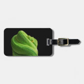 Mimimimalistische zwarte python in zwart bagagelabel (Voorkant horizontaal)