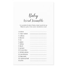 Mimimimimimalistisch Baby shower UK Baby Word Scra