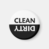 Miminalialist zwart-wit schoon vuil magneet (Voorkant)