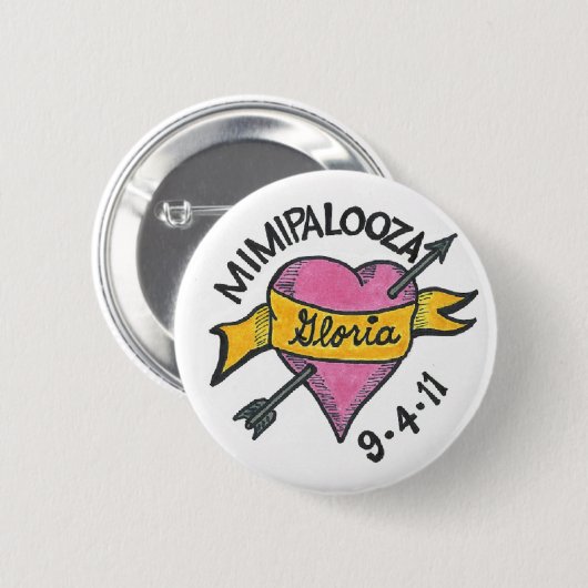 MIMIPALOOZA HEART RONDE BUTTON 5,7 CM (Voorkant /achterkant)