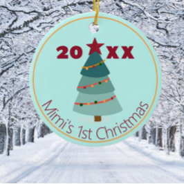 Mimi's 1e Kerstmis Foto Ornament