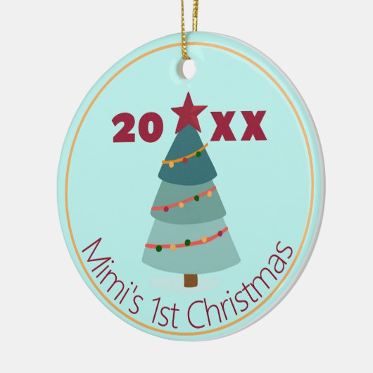 Mimi's 1e Kerstmis Foto Ornament (Links)