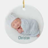 Mimi's 1e Kerstmis Foto Ornament (Achterkant)