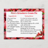 Mimi's aardbeientaart recept briefkaart (Voorkant)