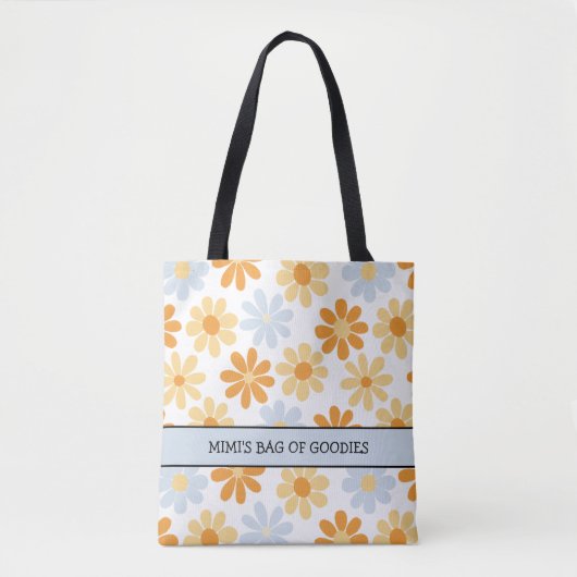Mimi's Bag of Goodies Boho Daisy canvas tas (Voorkant)