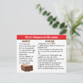 Mimi's Brownies Recipe Card Briefkaart (Staand voorkant)