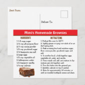 Mimi's Brownies Recipe Card Briefkaart (Voorkant / Achterkant)