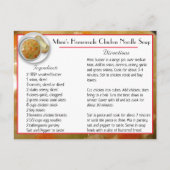 Mimi's Chicken Noodle Soup Recipe Card Briefkaart (Voorkant)