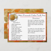 Mimi's Chicken Noodle Soup Recipe Card Briefkaart (Voorkant / Achterkant)