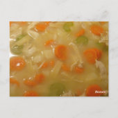 Mimi's Chicken Noodle Soup Recipe Card Briefkaart (Achterkant)