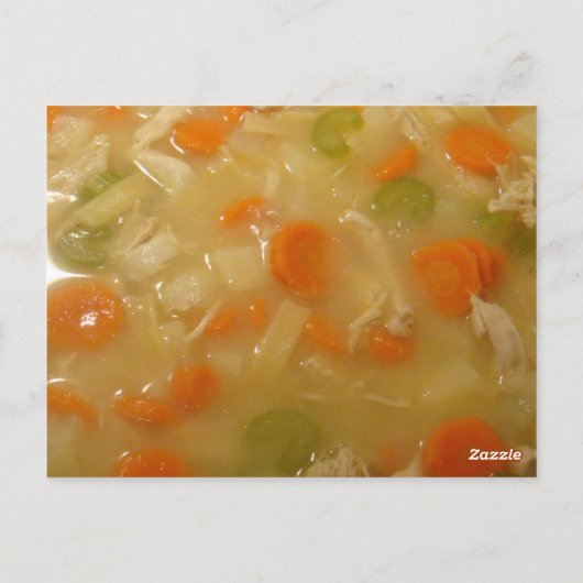 Mimi's Chicken Noodle Soup Recipe Card Briefkaart (Achterkant)