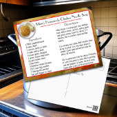 Mimi's Chicken Noodle Soup Recipe Card Briefkaart