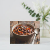 Mimi's Chili Recipe Card Briefkaart (Staand voorkant)