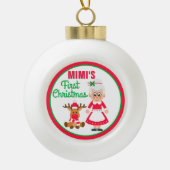 Mimi's eerste kerst keramische bal ornament (Voorkant)