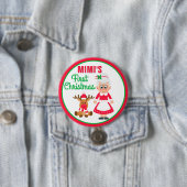 Mimi's eerste kerst knop ronde button 7,6 cm (In situ)