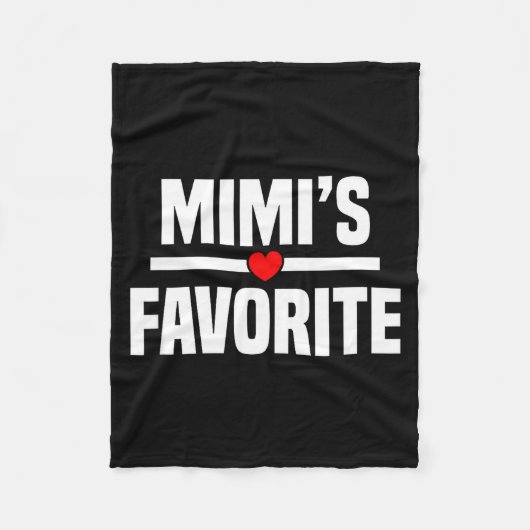 Mimi's Favorite Granhild Funny Grandson Granddaugh Fleece Deken (Voorkant)