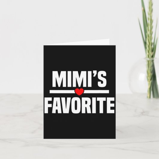 Mimi's Favorite Granhild Funny Grandson Granddaugh Kaart (Voorkant)